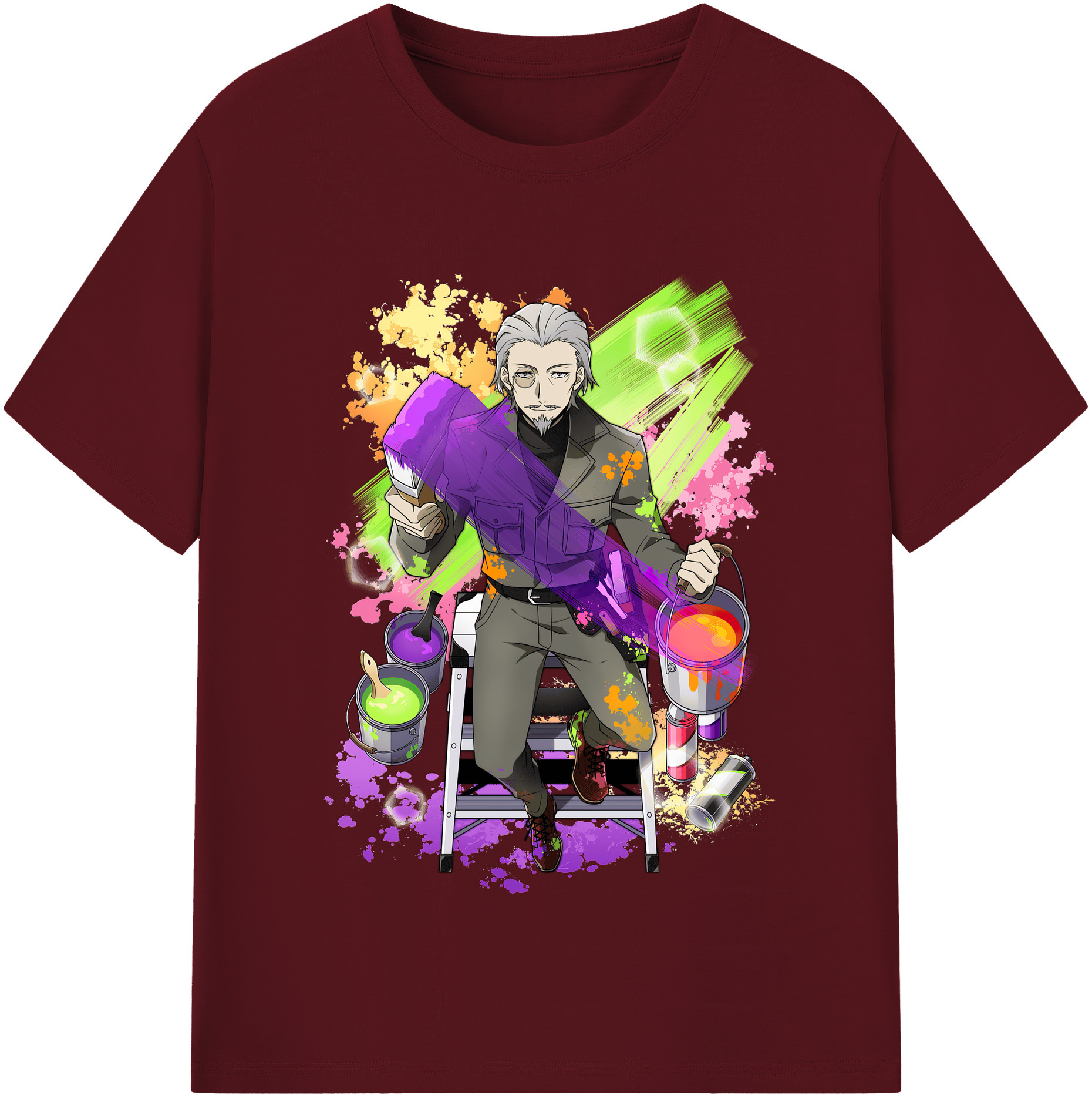 （画像用） 文豪ストレイドッグス Bungo Stray Dogs 綿100％半袖Tシャツ（フロントプリント）